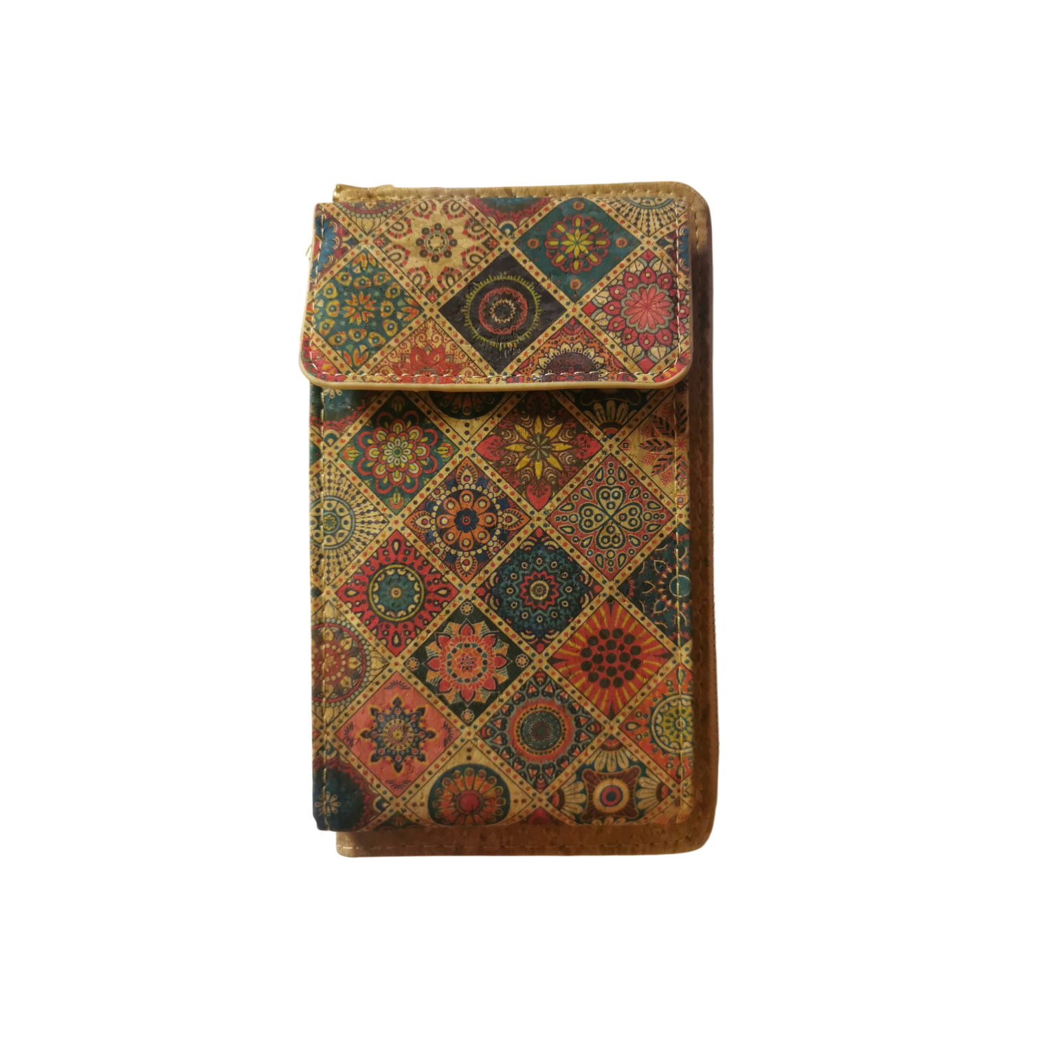 Billetera manos libres de corcho con tarjetero y porta celular - Imagen 4