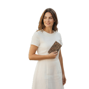 Billetera de corcho mediana con solapa