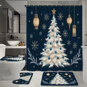 Set navideño para baño Árbol de Navidad
