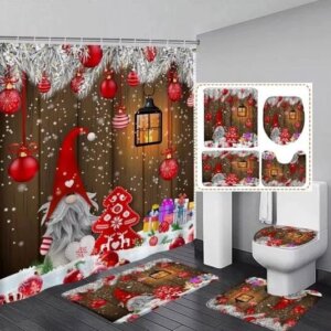 Set navideño para baño estilos rústicos