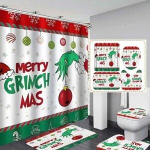 Sets navideños para baño estilo Grinch