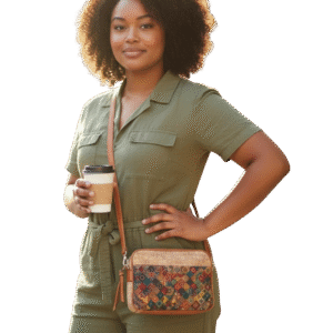 Bolso de corcho mensajero mediano