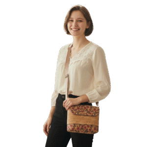 Bolso de corcho con solapa Coquette